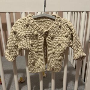 Cozy Knit Tan Kids Cardigan